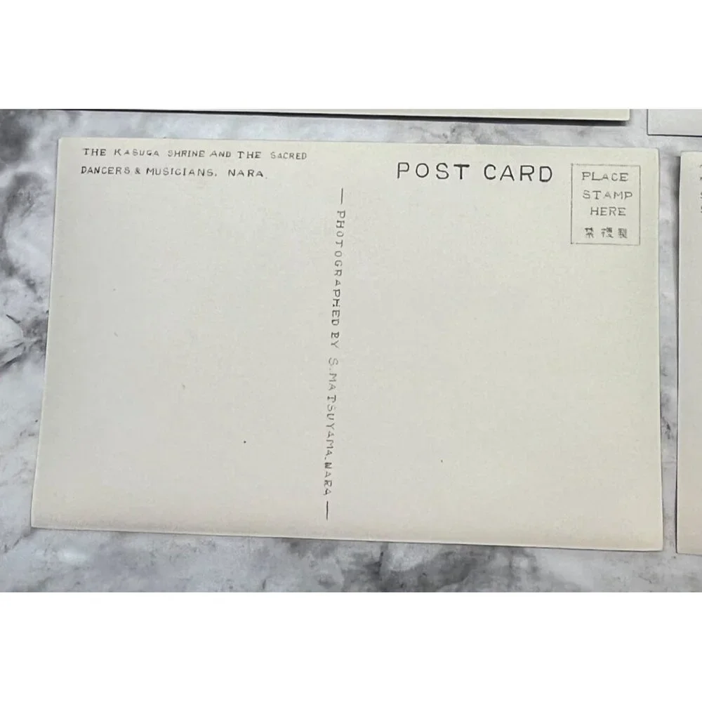 Nara-Park Japan RPPC Postcard Vintage Set of 9 Travel Souvenir Photos 1940s